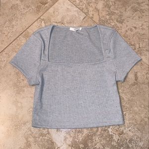 Grey Crop Top